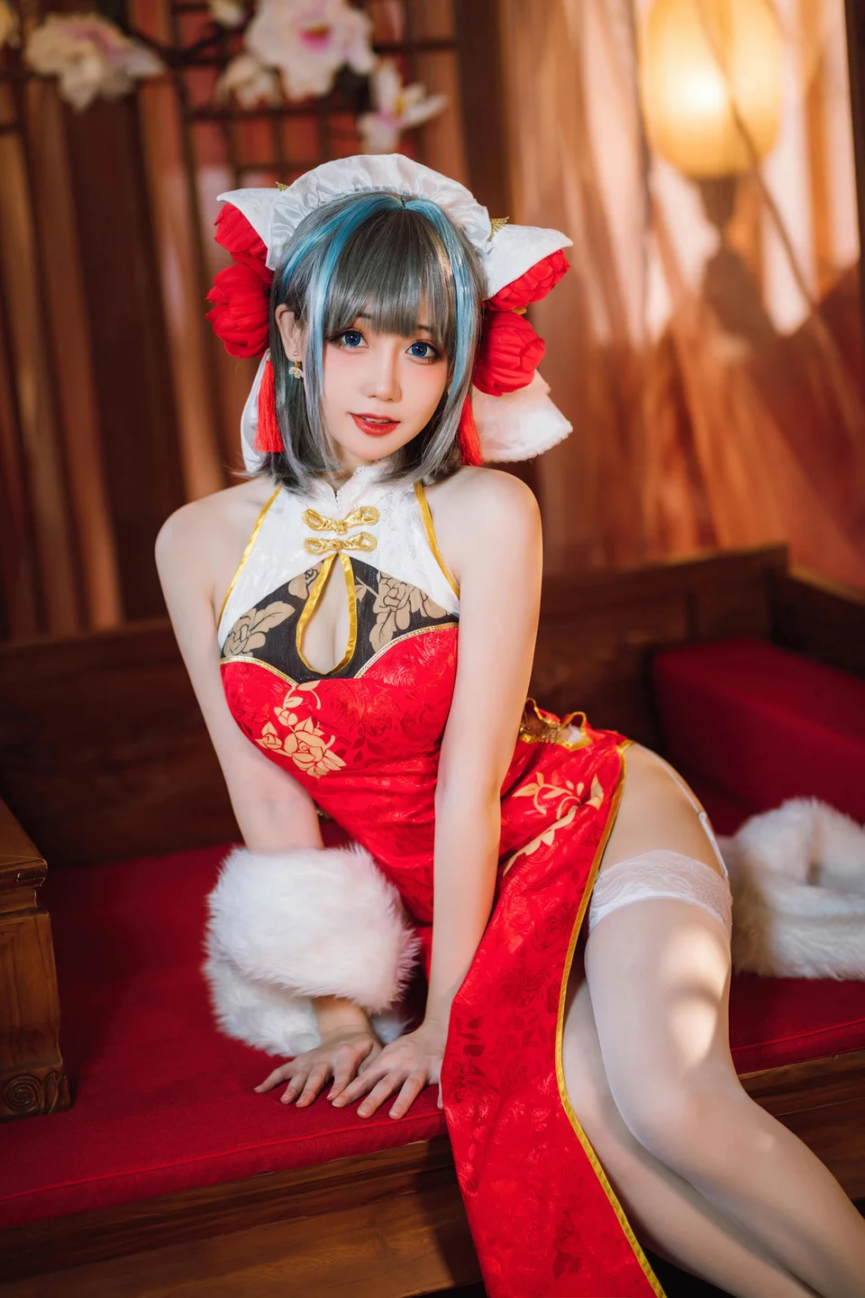 焖焖碳 - 碧蓝航线·柴郡旗袍 [29P-186MB] tg@simisebaisi 【丝足阁】014.webp